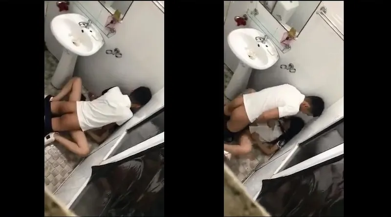 Người yêu say xỉn và em ghệ trong phòng tắm nhà hàng